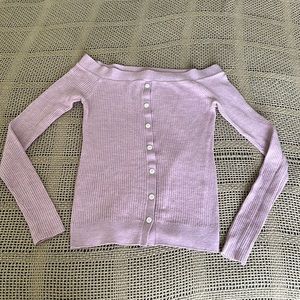 FRAME light purple boatneck sweater